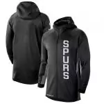 nike veste zipper hoodie nba san antonio spurs blackcharcoal new earned edition